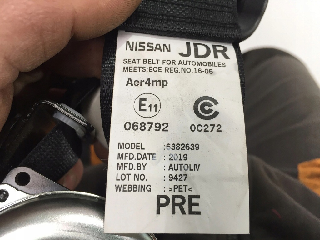 фото №3, Nissan leaf ii 2 pas безопасности правый задняя