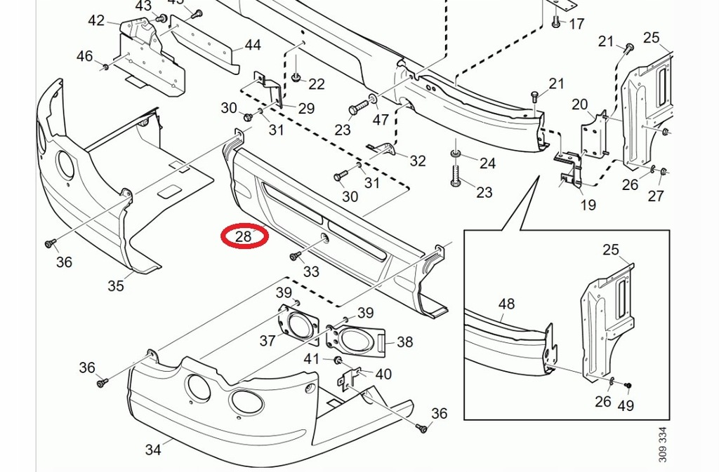 фото №3, Бампер перед середній scania 5 r