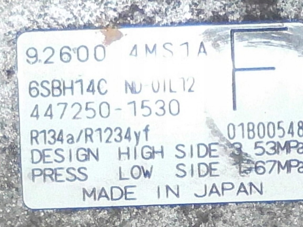 фото №7, Компресор кондиціонера nissan x-trail t32 926004ms1a 447250-1530 6sbh14c