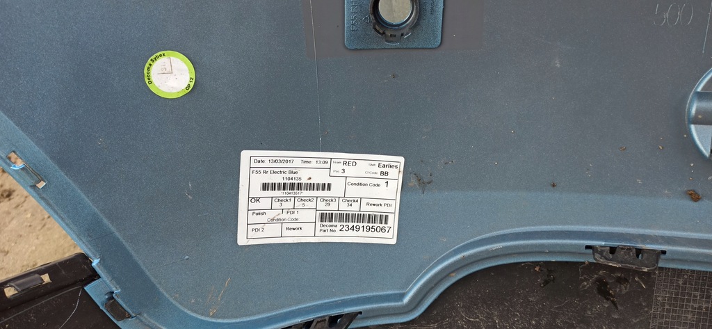 фото №12, Бампер задняя pdc mini cooper f55 electric blue