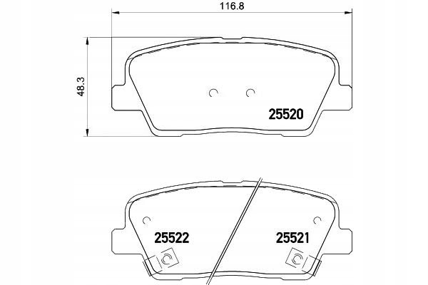 фото №1, Textar тормозные колодки тормозные hyundai задняя genesis santa