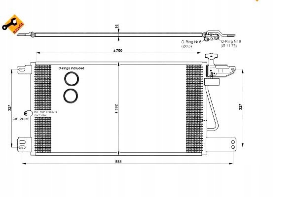 фото №2, Конденсатор кондиционера scania g r 01.03- nrf
