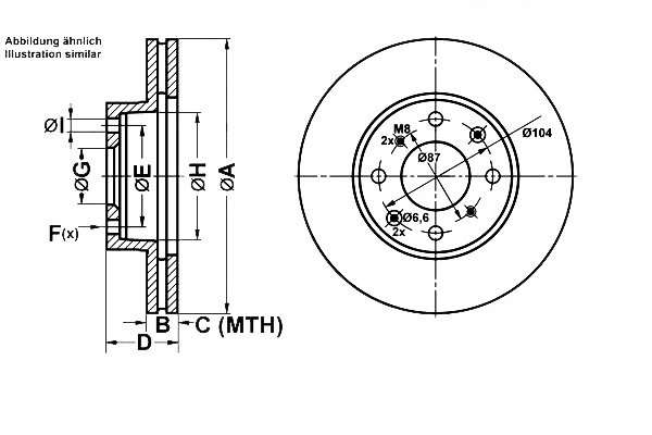фото №1, Ate тормозные диски тормозные 2szt. acura integra honda civ