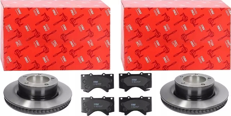 фото №1, Trw тормозные диски+ тормозные колодки перед lexus lx toyota land cruiser 340mm