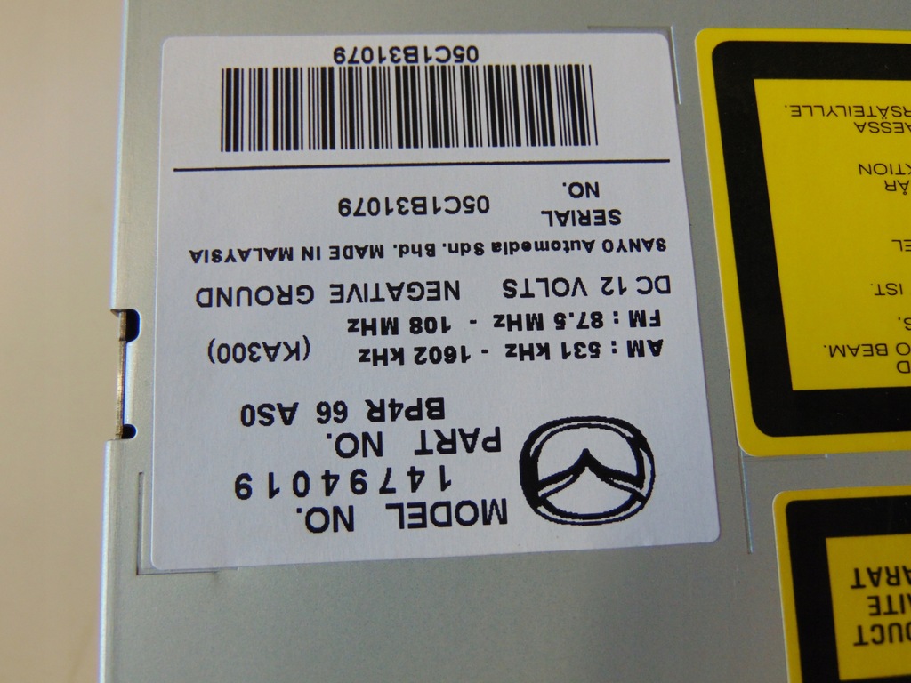 фото №8, Радио блок управления cd mazda 3 04- 14794019