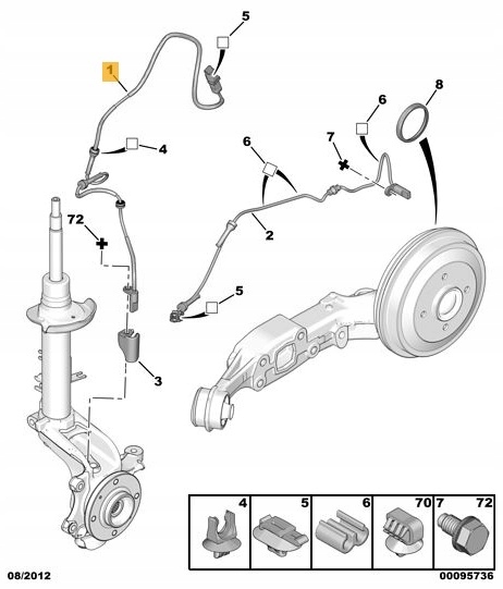 фото №13, Denckermann b180050 - датчик гальмівних колодок гальмівних