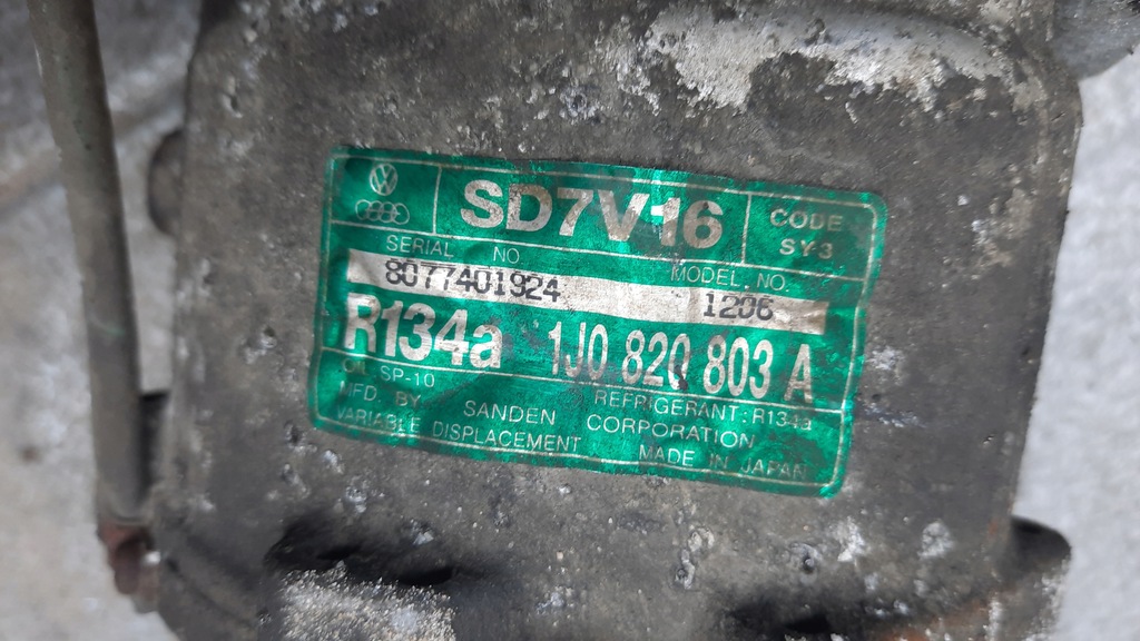 фото №7, Компресор кондиціонера skoda octavia 99r 1.8b 1j0820803a