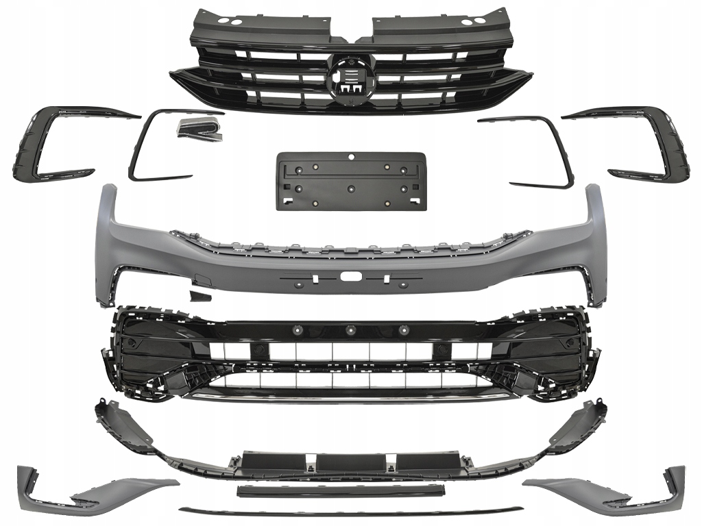 фото №1, Vw tiguan 2020- бампер перед r-line bez шланги lampionowych