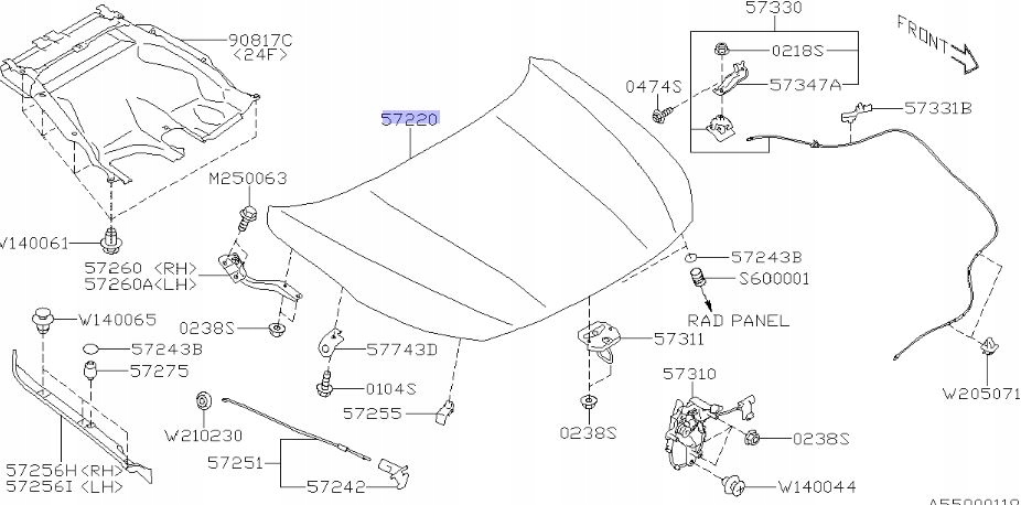 фото №1, Капот двигуна subaru legacy outback оригінал 2020-