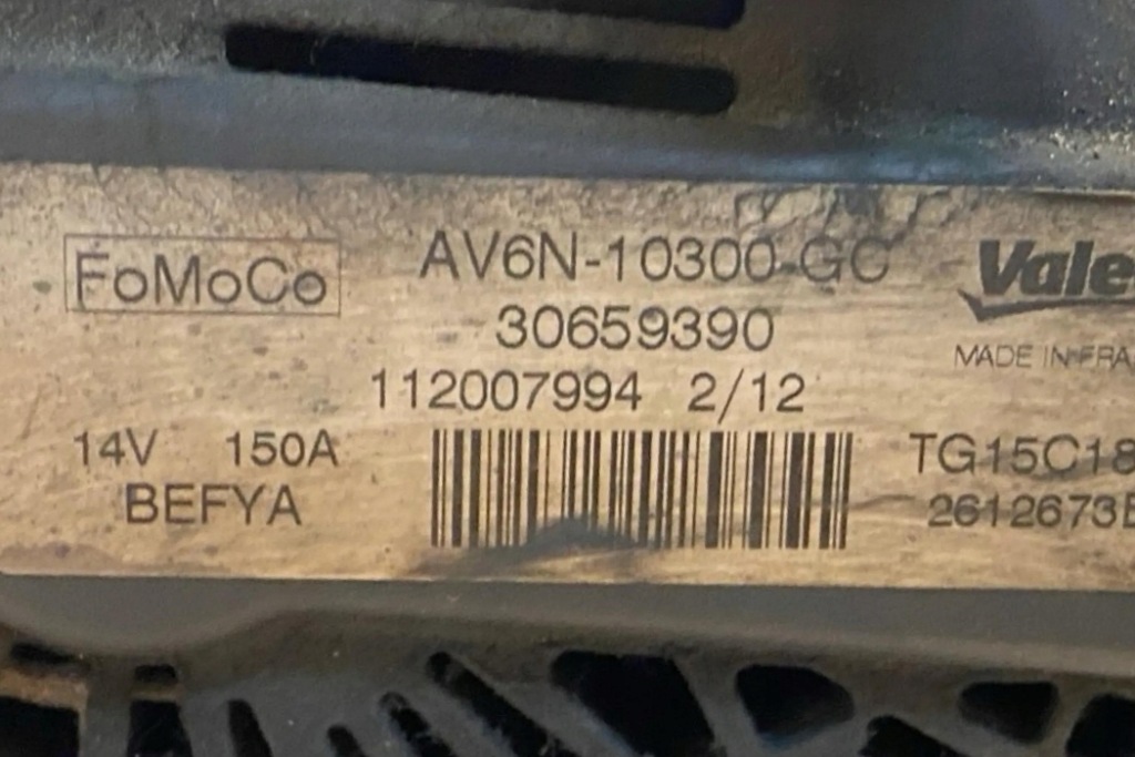 Генератор ford focus 3 turnier av6n10300gc 1.6l дизель 2012 Недорого