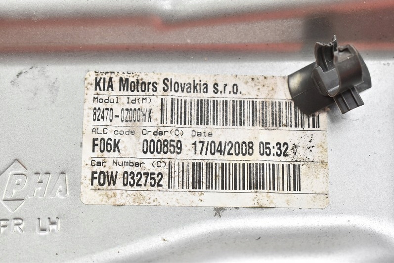 фото №6, Підйомник скло лівий перед eu 82470-0z000 kia sportage 2 ii 08-10