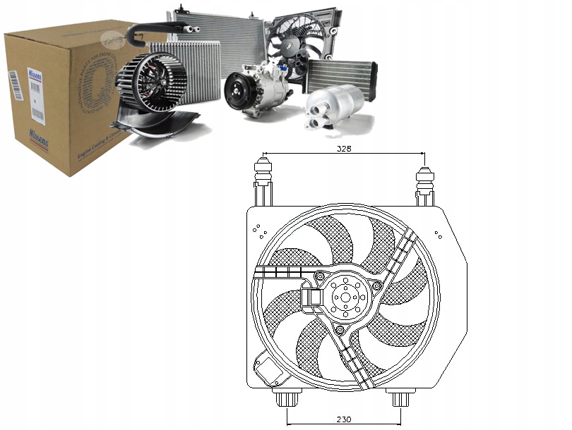 фото №1, Вентилятор радиатора с корпус ford fiesta fiest