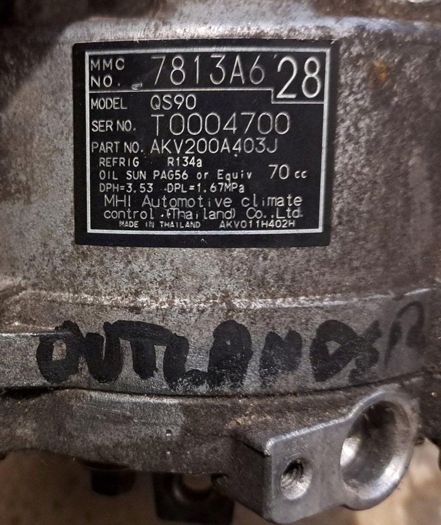 фото №10, Mitsubishi outlander 3 iii 2.2 di-d компрессор кондиционера 7813a628