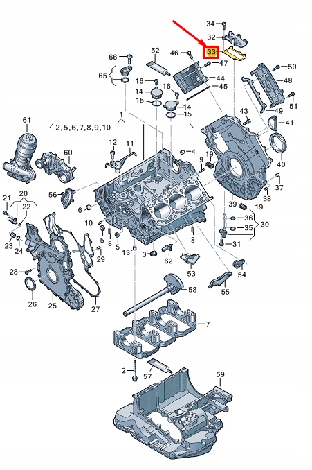 фото №8, Audi a8 d5 двигатель cover уплотнитель 059103147s