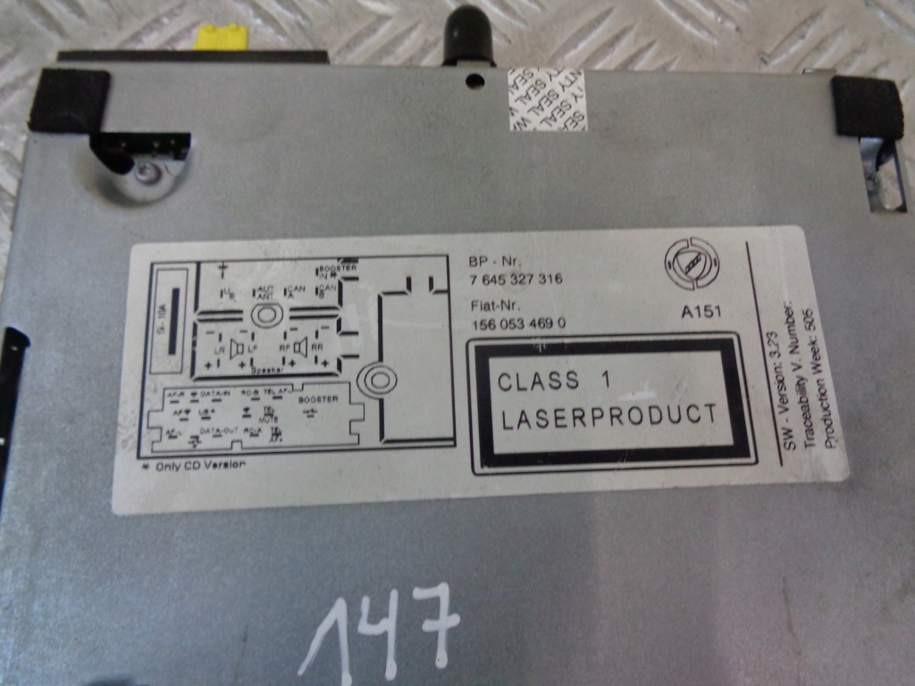 фото №4, Радио cd 7645327316 alfa romeo 147 lift 04-