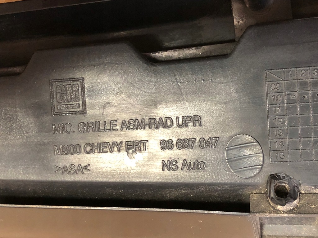 фото №11, Chevrolet оригінальний номер 96687047 решітка радіатора spark