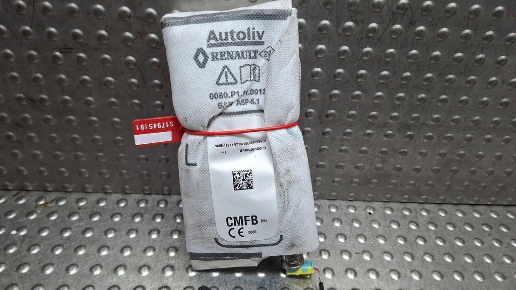 фото №1, Подушка air bag сидіння лівий 640646300 renault clio v captur ii 2019-