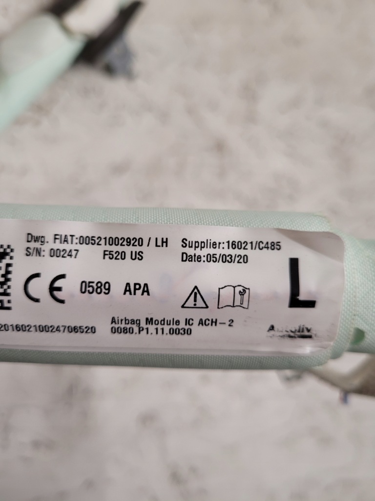 фото №4, Шторка безопасности воздушная подушка безопасности jeep renegade 14- usa левая 68255480aa