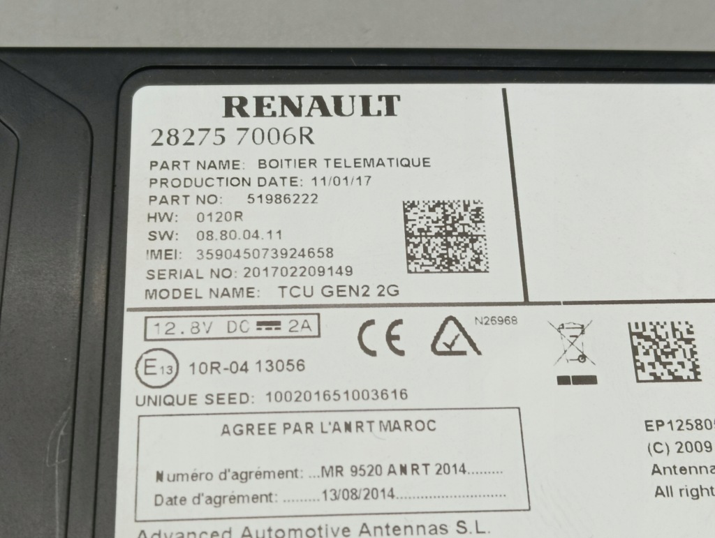 фото №4, Модуль блок управления навигации gps renault megane iv 282757006r