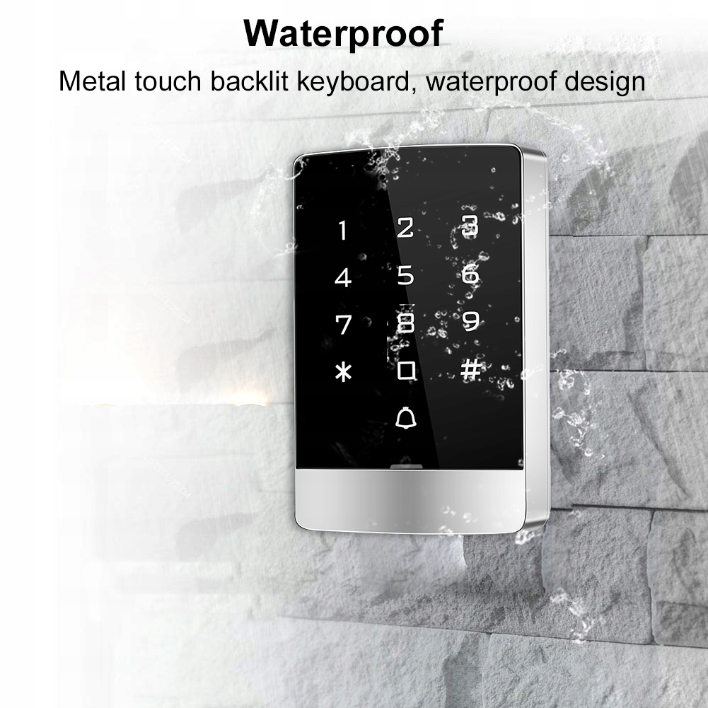 фото №9, T9 металевий кнопка сенсорний wiegand 26-bitowa карта hasło система контролю