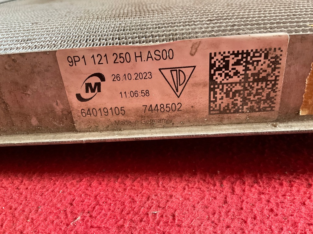 фото №9, Радиатор porsche 991 boxter cayman 9p1121252 / 9p1121150h.as00 оригинал