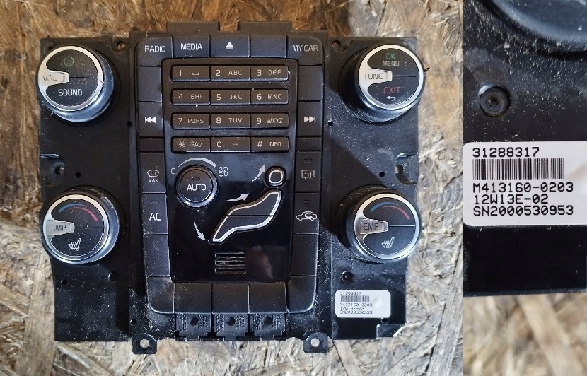 фото №1, Панель обдув радио volvo s80 ii v70 iii s60 ii v60 31288317 гарантия