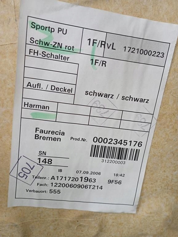 фото №10, Mercedes slk r171 обшивка лівий оббивка двері a1717201963