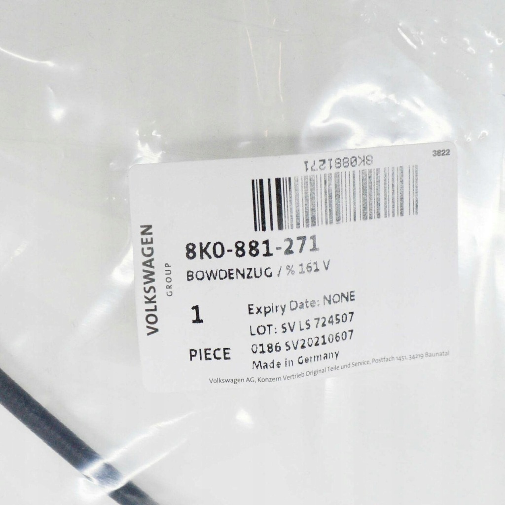 фото №15, Кабель do регулювання сидіння vag audi a4 a6 a7 оригінальний 8k0881271