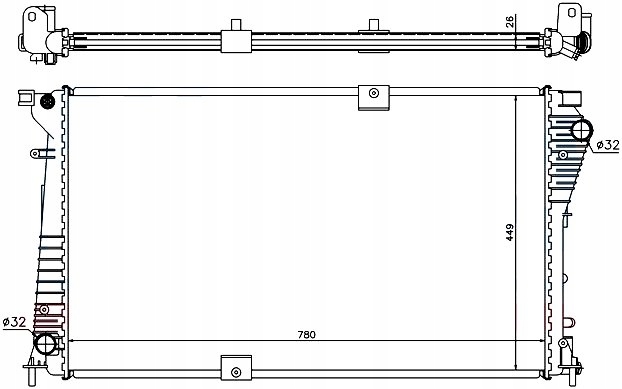 фото №2, Радиатор двигателя renault ren 8200465488