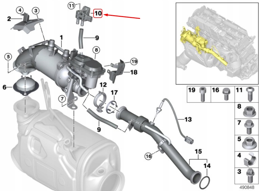 Датчик різниці тиск bmw 7 g11 13628579353 Ціна