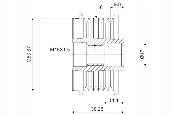 Генератор - сцепление односторонний valeo 588028 Оригинал