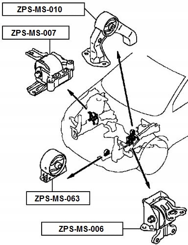 фото №3, Подушка двигателя перед mitsubishi lancer asx 07-