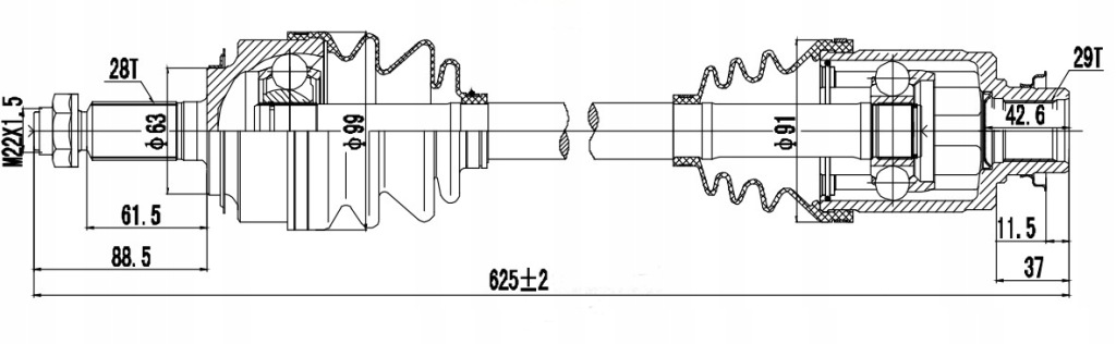 Приводной вал правая honda cr-v rd9 Цена