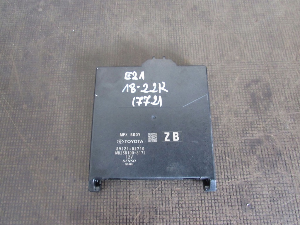 фото №1, Модуль комфорта mpx bsi 89221-02710 toyota corolla e21 1.8 b hybrid 18-22 r.