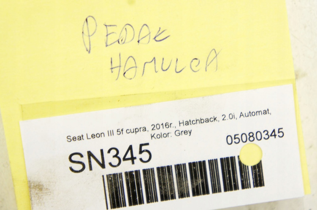 фото №7, Sn345 seat leon iii 2.0i педаль тормоза 5q1723058ak