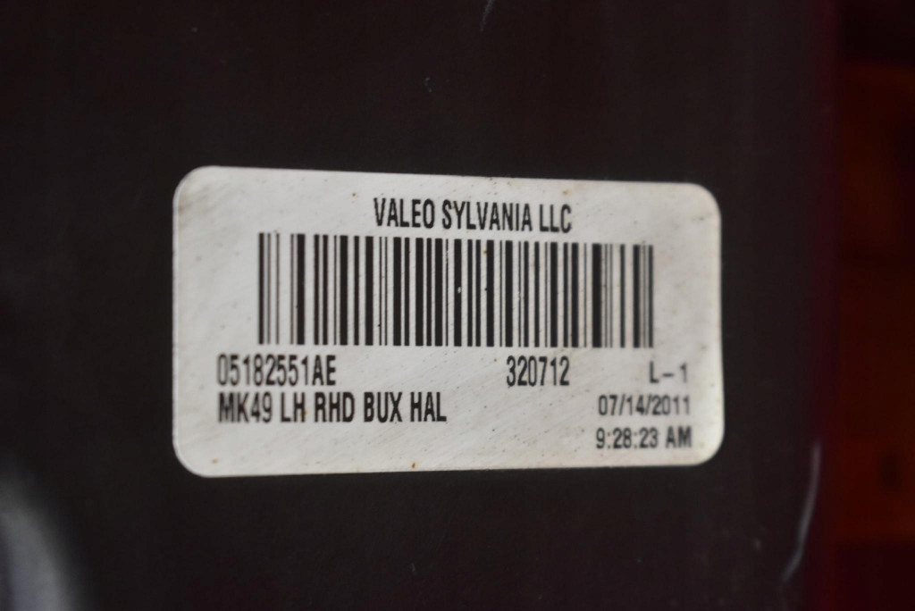фото №6, Фара левый лампа перед линза uk 05182551ae jeep compass i lift 11-13