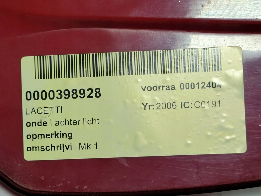 фото №8, Chevrolet lacetti 2008 ліва сторона/ліхтар задня