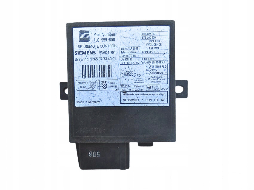 фото №1, Модуль комфорту оригінальний номер seat 1l0959800