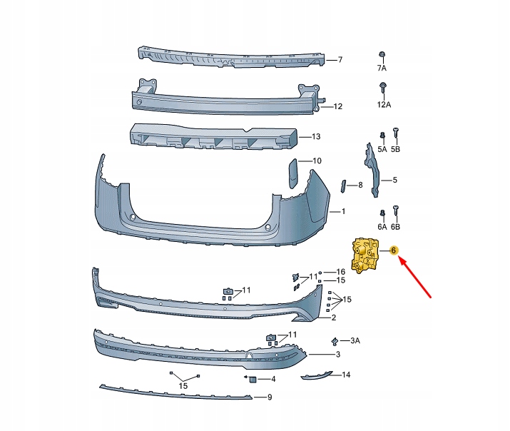 фото №2, Skoda enyaq iv rear правый бампер guide профиль 5lg807394a