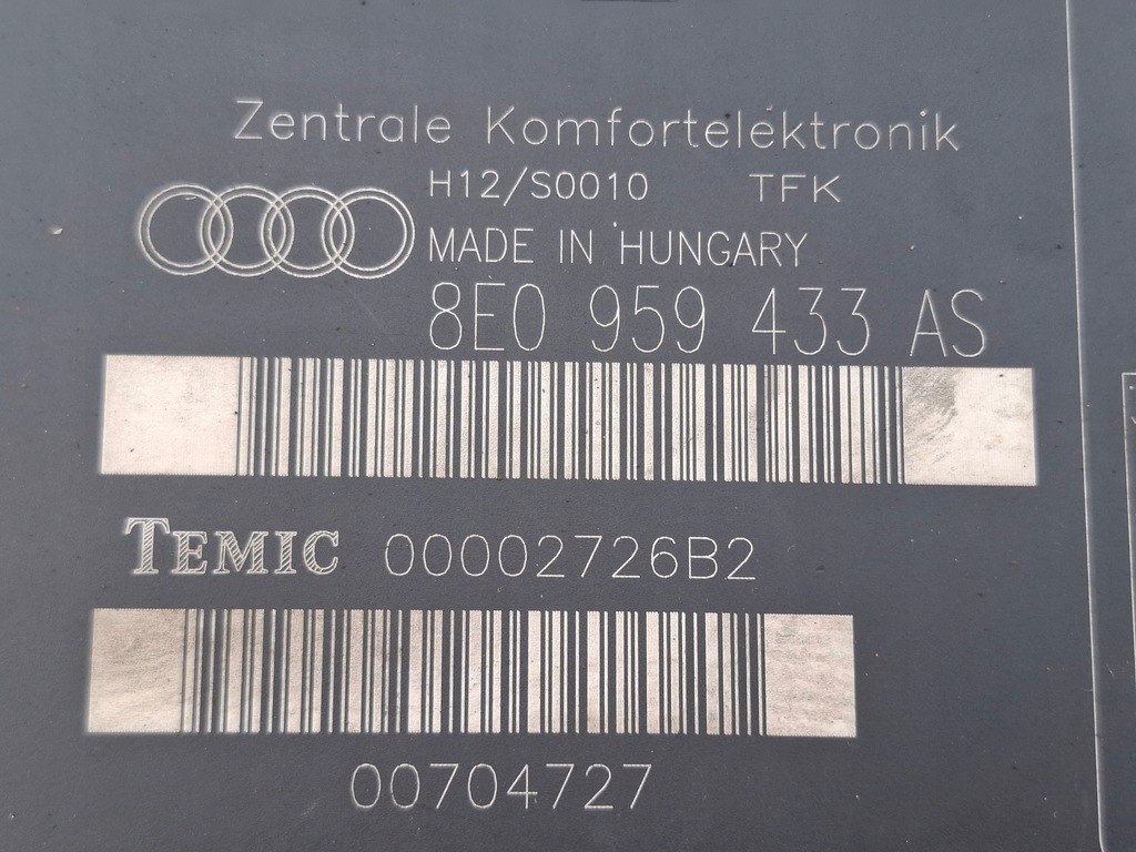 фото №3, Модуль комфорту audi a4 b6 8e0959433as