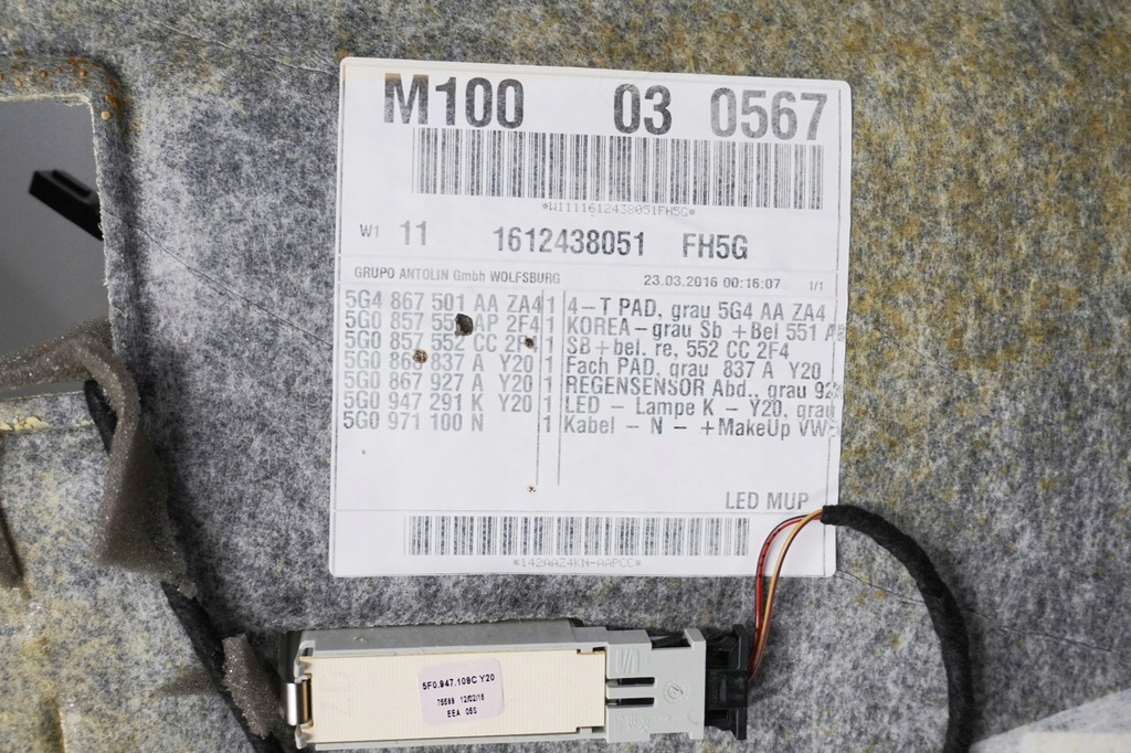 фото №11, Потолок vw golf vii 7 1.4 tsi la7n 5g4867501