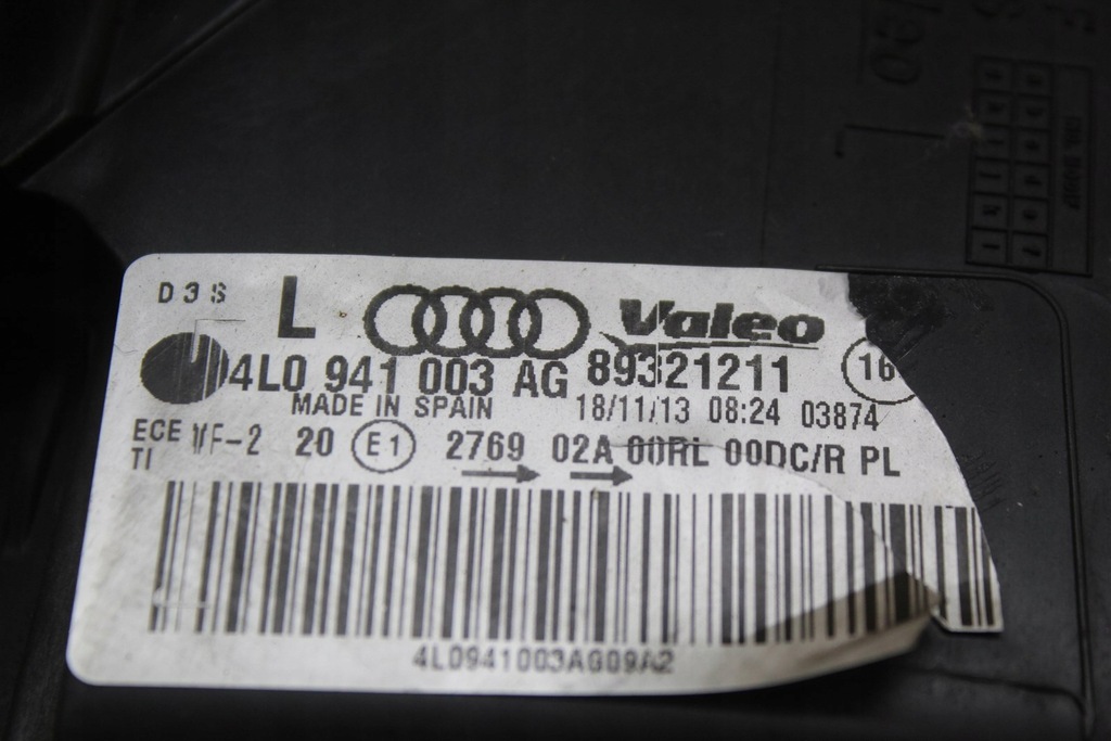 фото №12, Лампа левый перед ксенон audi q7 4l lift 4l0941003ag anglik