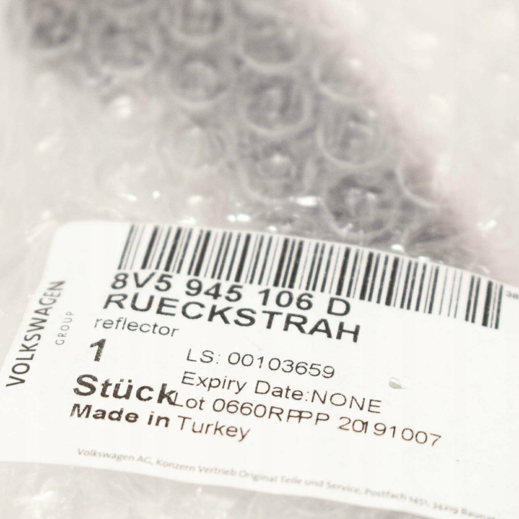 фото №6, Відбивач задня vag audi a3 8v оригінальний