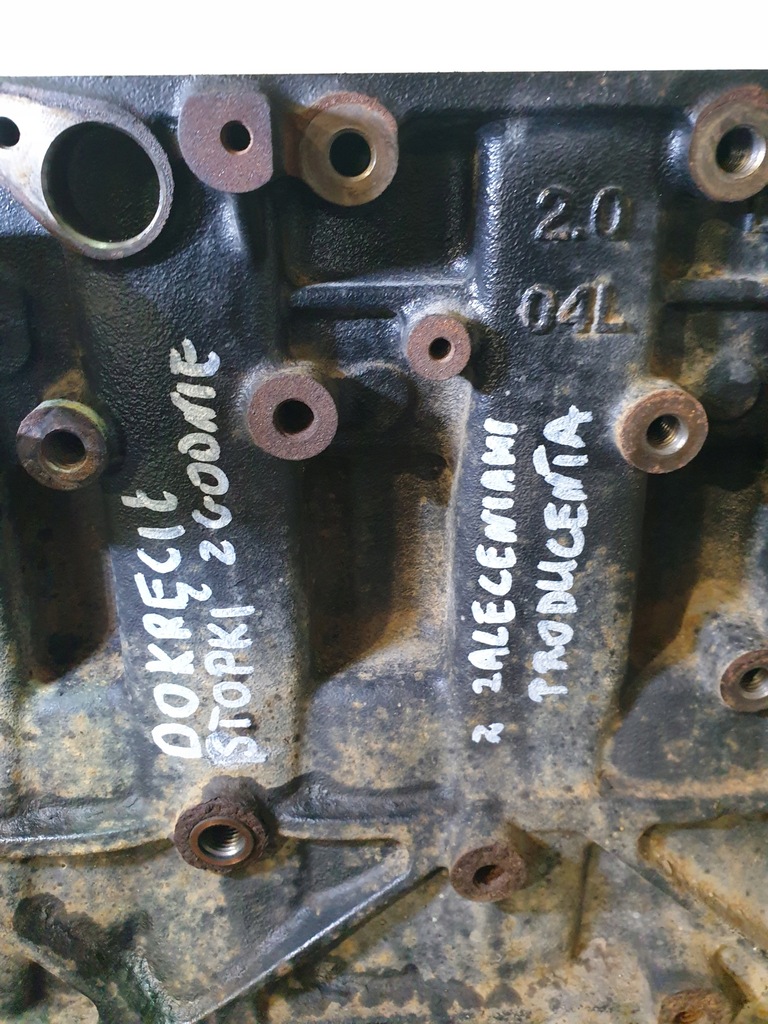 фото №12, Dół двигуна блок wał поршні 04l023c vw audi skoda 2.0 tdi dfs