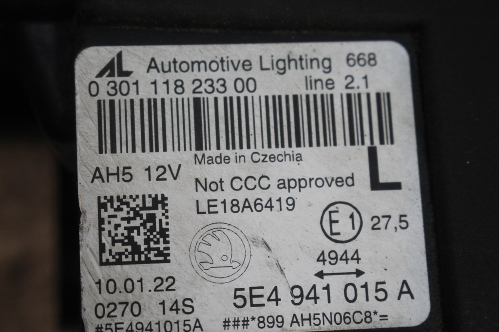 фото №6, Лампа ліва перед skoda octavia 5e4941015a