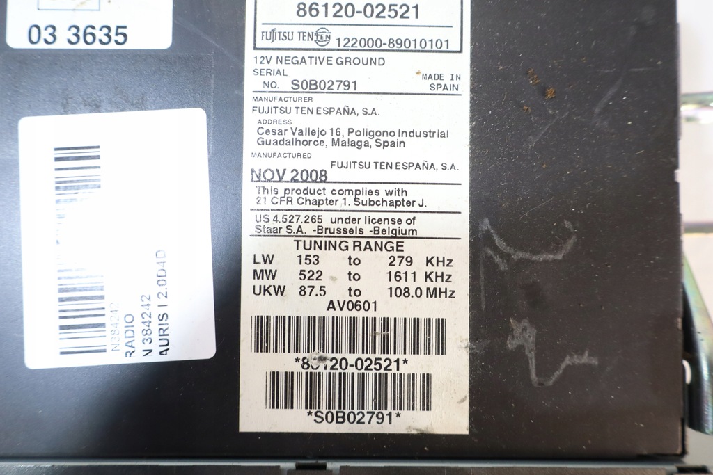 фото №5, Радио toyota auris i