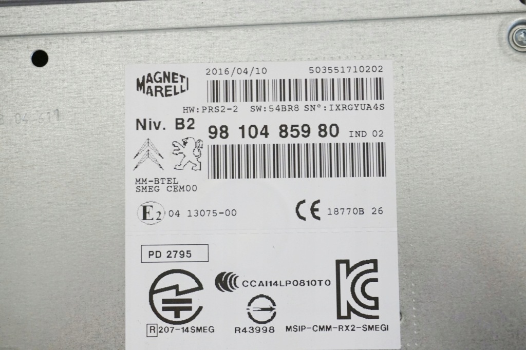 фото №2, Радио citroen c4 picasso ii 9810485980