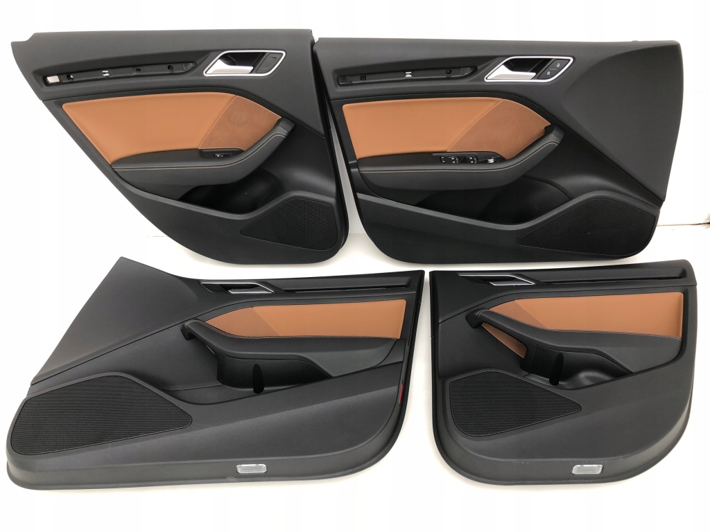 фото №10, Салон кожаный sedan audi a3 8v чёрный коричневый сиденья обшивки заднее сиденье