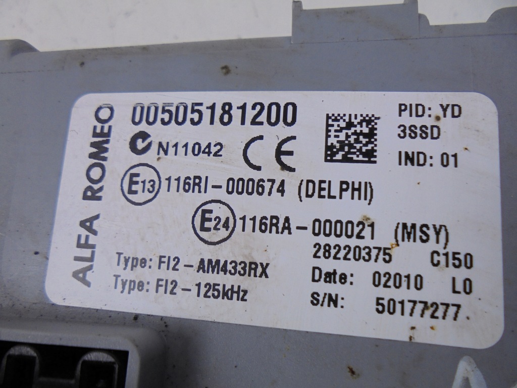 фото №6, Модуль bsm 00505181200 alfa romeo mito 1.4 16v