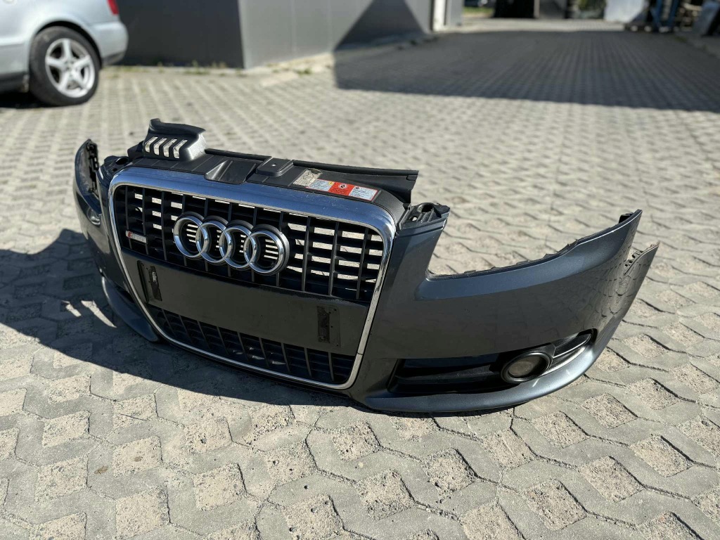 фото №10, Audi a4 b7 s-line бампер перед передний kompletny решётка радиатора хороший lx7z